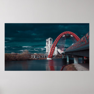Picturesque Bridge Moscow Poster