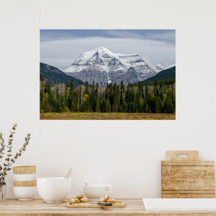 Picturesque Canadian Mountain, Mount Robson Poster