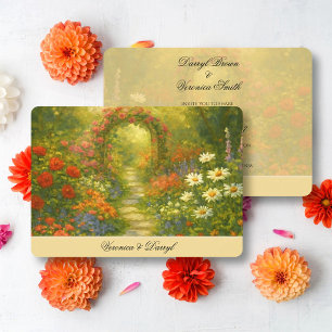 Picturesque English Garden Wedding Invitation