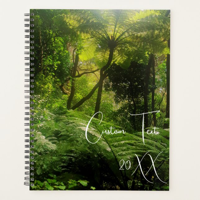 PICTURESQUE GREEN FOREST FERNS SCENIC ANNUAL YEAR PLANNER (Front)
