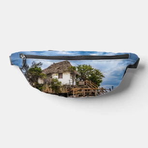 Picturesque house on a tropical coral outcrop fanny pack