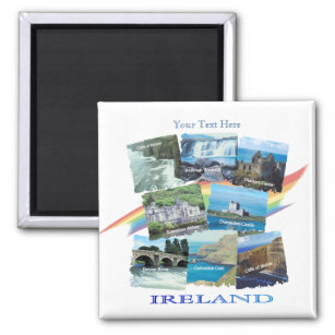 PICTURESQUE IRELAND COLLAGE - Eight Scenic Designs Magnet