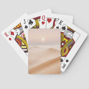 Picturesque Landscape Desert Nature Background Art Playing Cards