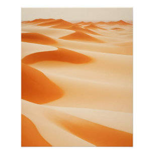 Picturesque Landscape Desert Nature Background Art Poster