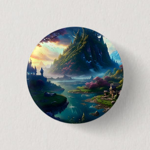 Picturesque Landscape Four 1 Inch Round Button