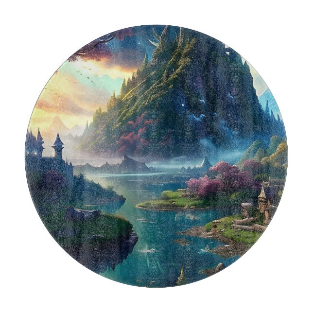 Picturesque Landscape Four Cutting Board (Front)