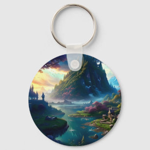 Picturesque Landscape Four Keychain