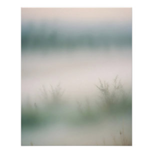 Picturesque Landscape Mist Nature Background Art Poster