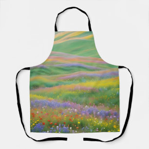 Picturesque Landscape Mountains Valley Nature Calm Apron
