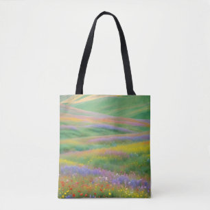 Picturesque Landscape Mountains Valley Nature Calm Tote Bag