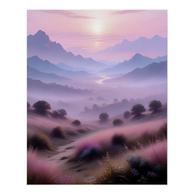 Picturesque Landscape Poster Background Wallpaper  (Devant)