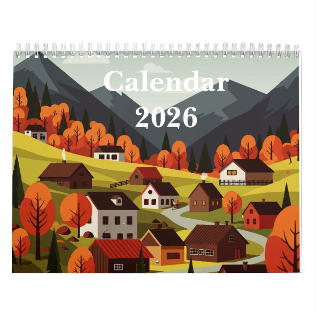 Picturesque rural landscape calendar (Cover)