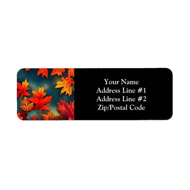 Picturesque Rustic Autumn Maple Leaves (Front)