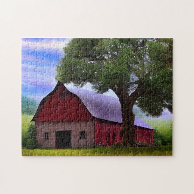 Picturesque Rustic Autumn Maple Leaves Jigsaw Puzzle (Horizontal)