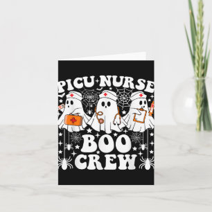 Picu Nurse Boo Crew Funny Ghost Halloween  Card