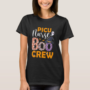 PICU Nurse Boo Crew Spooky Boo Ghost Halloween Cos T-Shirt