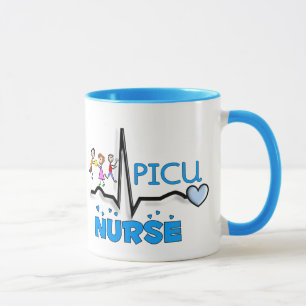 PICU Nurse Gifts-QRS Segment and Kids Design Mug
