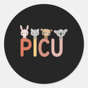 Picu Nurse Pediatric Intensive Care Unit Classic Round Sticker