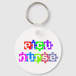 PICU NURSE PUZZLE PIECES KEYCHAIN