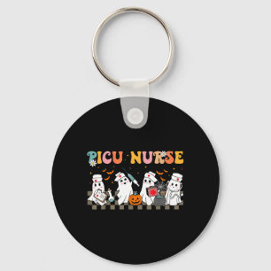 Picu Nurse Spooky Ghost Halloween Cute Nursing Keychain