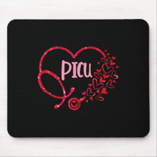 Picu Nurse Stethoscope Heart Valentine Nursing Gir Mouse Pad