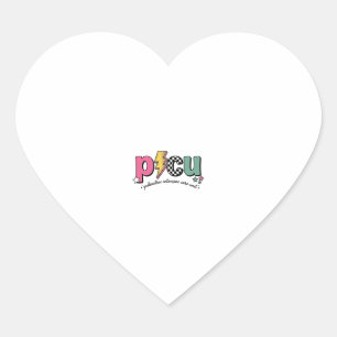 PICU Pediatric Intensive Care Unit Nurse Shirt_1 Heart Sticker