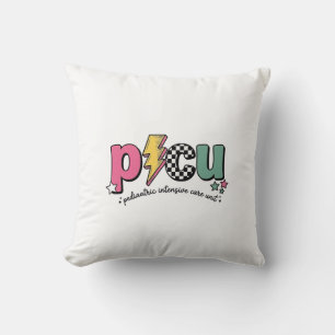 PICU Pediatric Intensive Care Unit Nurse Shirt_1 Throw Pillow