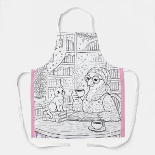Pidgy et Nova Tea - Tablier de coloriage