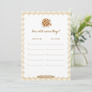 Pie Baby shower Quel Âge Avaient-Ils Les Cartes De