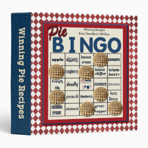 Pie Bingo Funny Recipe Binder