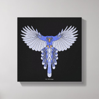 Pie bleu (noir) - Impression sur toile