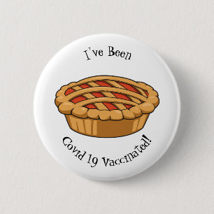 Pie cartoon illustration 2 inch round button
