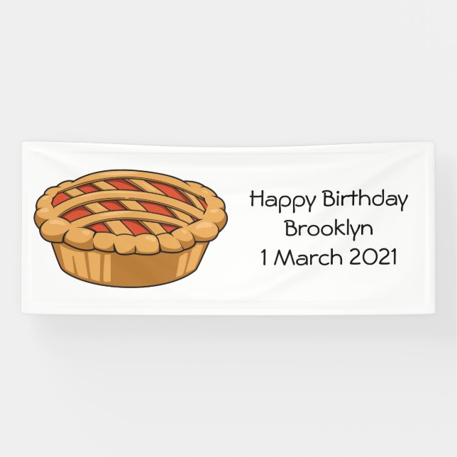 Pie cartoon illustration banner (Horizontal)