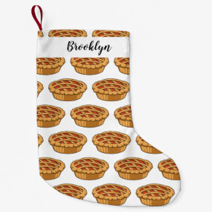 Pie cartoon illustration small christmas stocking