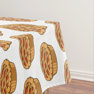 Pie cartoon illustration tablecloth