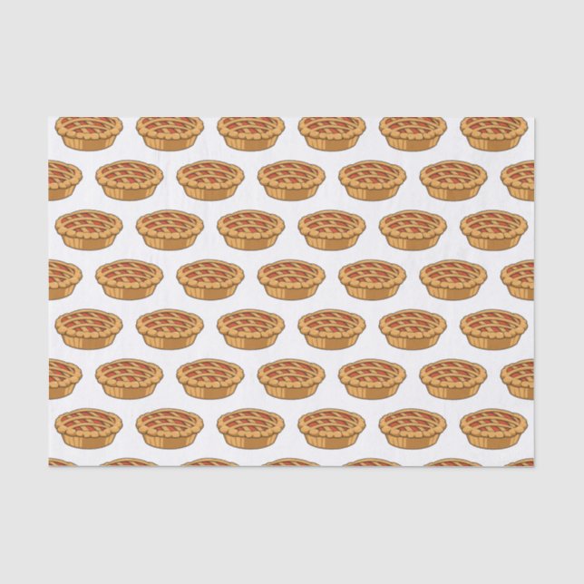 Pie cartoon illustration tissue paper (Front)