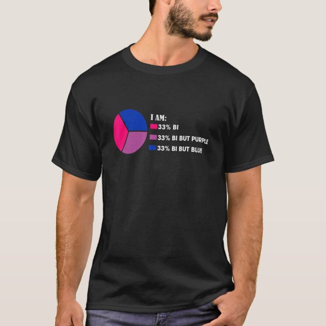 Pie Chart Bisexual Flag Bisexuality Pride Day Lgbt T-Shirt (Front)