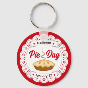 Pie Day, January 23, Keychain