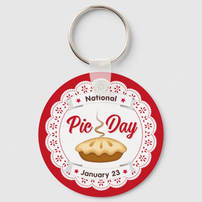 Pie Day, January 23, Keychain (Front)