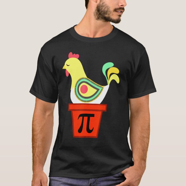 Pie Day Math Teacher Chicken T-Shirt (Front)
