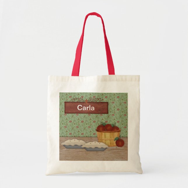 Pie de cuisson Pomme personnalisé Nom sac (Devant)