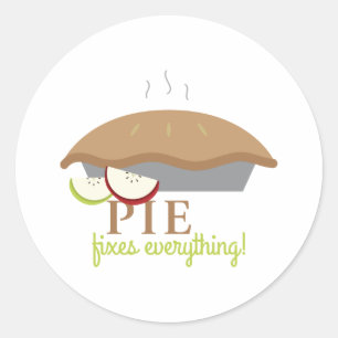 Pie Fixes Everything Classic Round Sticker