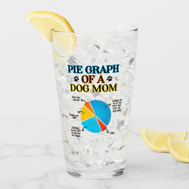 Pie Graph of a Dog Mom Glass (Front Ice)