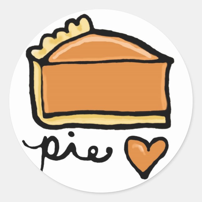 Pie Love! Classic Round Sticker (Front)