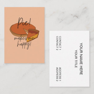 Pie Makes Me Happy Pie Business Card