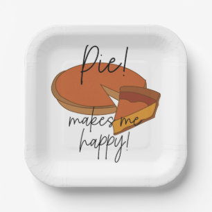 Pie Makes Me Happy Pie Party Paper Plate
