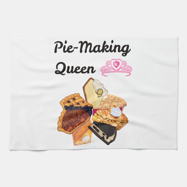 Pie-Making Queen Kitchen Towel (Horizontal)