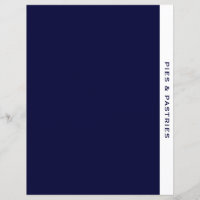 Pie & Pastry | Recipe Divider | Navy & White