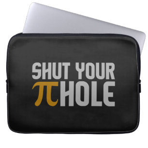 "Pie (pi) Hole" custom laptop sleeves