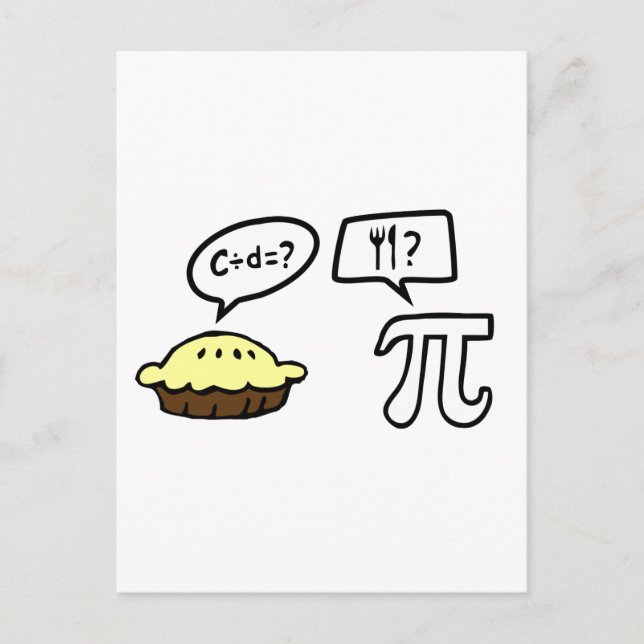 Pie & Pi Postcard (Front)